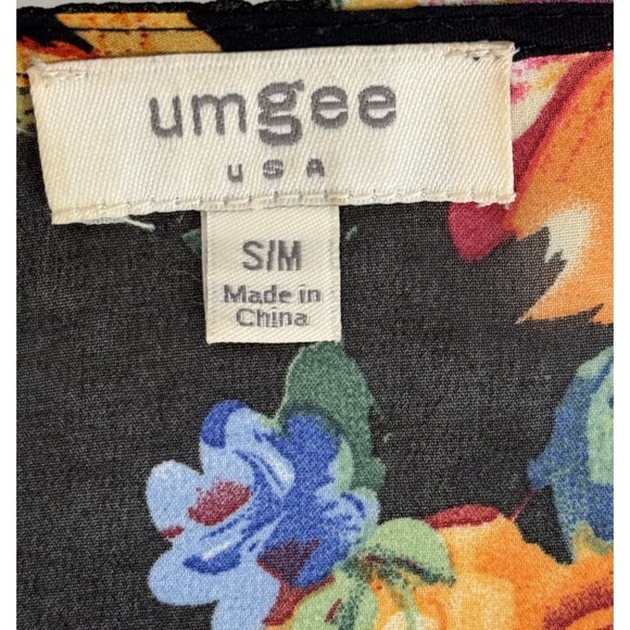 Umgee Kimono Duster Floral Boho Jacket S/M Mixed Paisley Patchwork Boho Festival - Picture 6 of 9